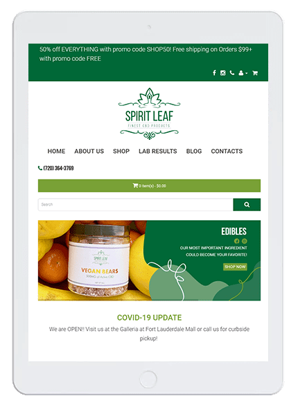 Spirit Leaf, веб-разработка